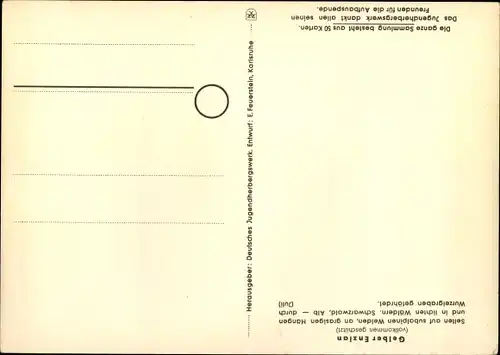 Künstler Ak Gelber Enzian, Geschützte Pflanzen und Tiere der Heimat Nr 17, Jugendherbergswerk