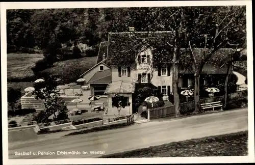 Ak Rod an der Weil Weilrod im Taunus, Gasthof Erbismühle im Weiltal