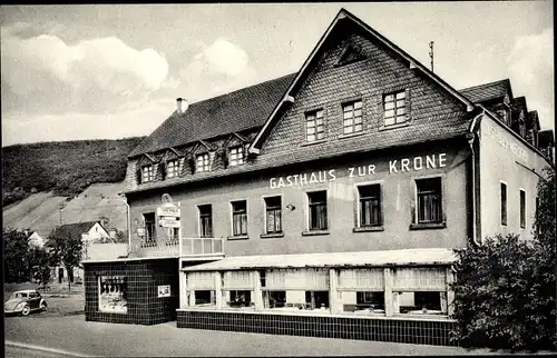 Ak Oberfell an der Mosel, Gasthaus Metzgerei Zur Krone