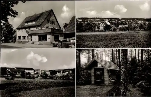Ak Fahrenbach im Odenwald, Gasthaus und Pension zum grünen Baum, Totalansicht