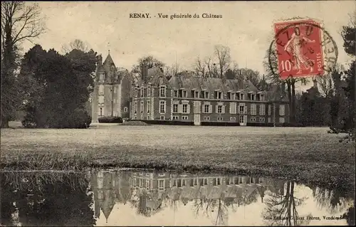 Ak Renay Loir et Cher, Vue generale du Chateau