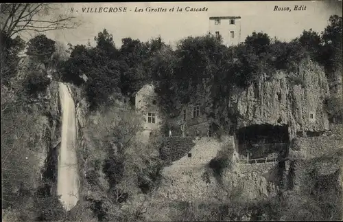 Ak Villecroze Var, Les Grottes, La Cascade