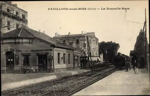 Ak Pavillons sous Bois Seine-Saint-Denis, La Nouvelle Gare