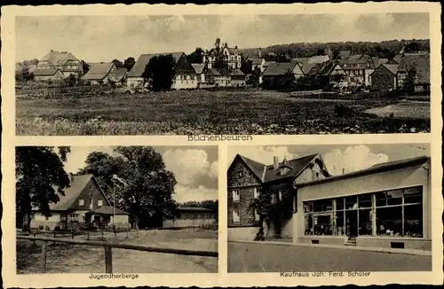 Ak Büchenbeuren Rheinland Pfalz, Jugendherberge, Kaufhaus Joh Ferd Schüler, Panorama