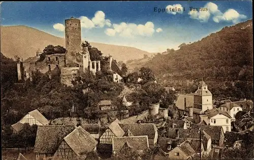 Ak Eppstein im Taunus, Blick zur Ruine