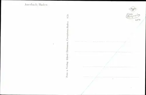 Ak Auerbach Etztal in Baden, Gesamtansicht der Ortschaft