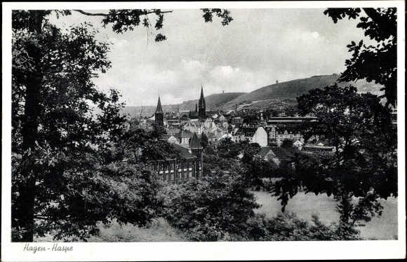 Ak Haspe Hagen in Westfalen, Durchblick zur Stadt Nr