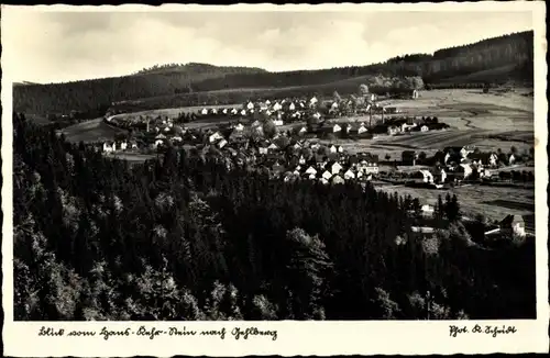 Ak Gehlberg Suhl Thüringen, Blick vom Hans Kehr Stein zum Ort