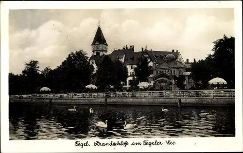 Ak Berlin Reinickendorf Tegel, Strandschloss am Tegeler See