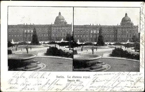 Stereo Ak Berlin Mitte, Blick zum Schloss mit Lustgarten