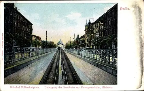 Ak Berlin Schöneberg, Bahnhof Nollendorfplatz, Hochbahn, Kleiststraße