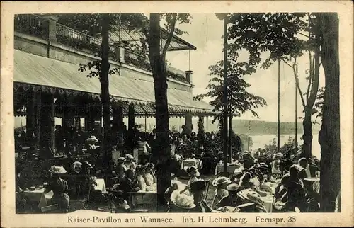 Ak Berlin Zehlendorf Wannsee, Kaiser Pavillon am Wannsee