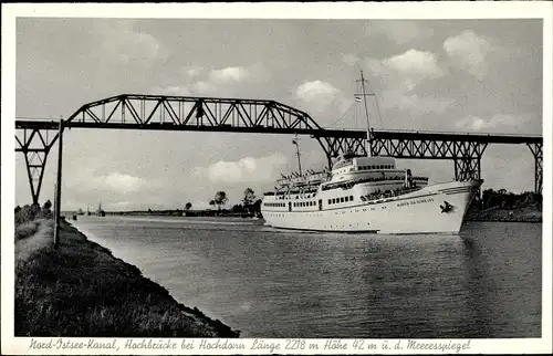 Ak Hochdonn in Dithmarschen, Dampfer Wappen von Hamburg, Hochbrücke, HADAG