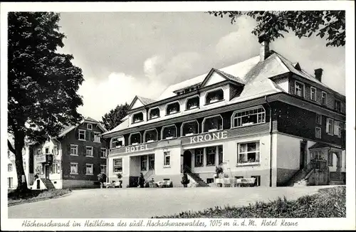 Ak Höchenschwand im Schwarzwald, Hotel Krone