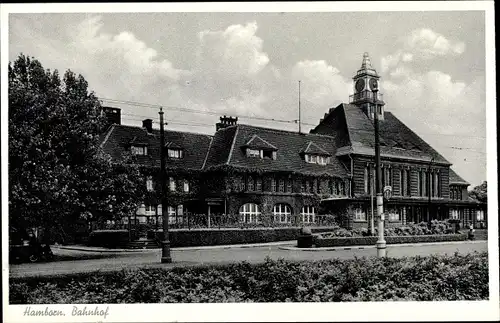 Ak Hamborn Duisburg im Ruhrgebiet, Bahnhof