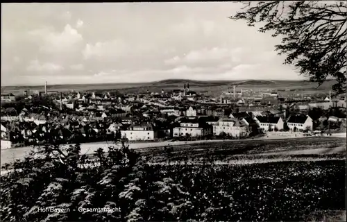 Ak Hof an der Saale Oberfranken Bayern, Gesamtansicht