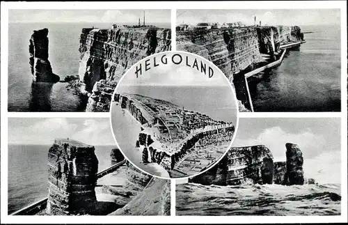 Ak Nordseeinsel Helgoland, Panorama