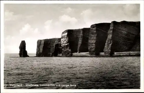 Ak Helgoland in Schleswig Holstein, Westküste, Lummenfels, Lange Anna