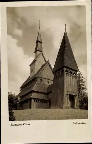 Ak Hahnenklee Bockswiese Goslar im Harz, Nordische Kirche