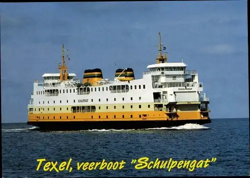 Ak Texel Nordholland Niederlande, Fährschiff Schulpengat