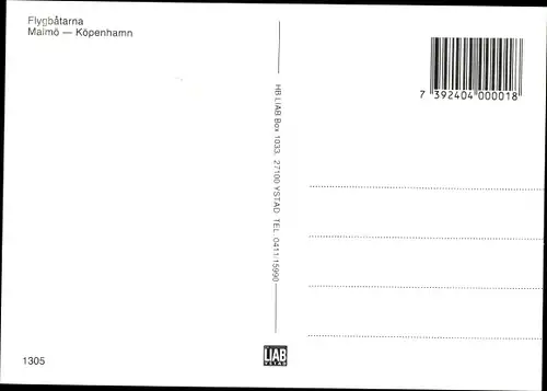 Ak Fährschiff Springaren, Linie Malmö Köpenhamn, Flygbatarna