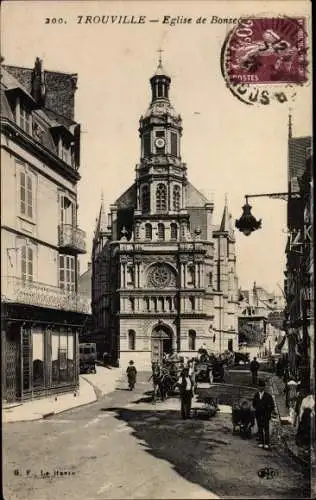 Ak Trouville Calvados, Eglise de Bon Secours