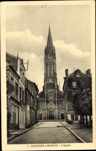 Ak Caumont L´Éventé Calvados, L'Eglise