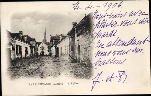 Ak Varennes sur Loire Maine et Loire, L'Eglise