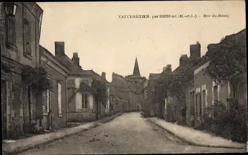 Ak Vauchrétien Maine et Loire, Rue du Bourg