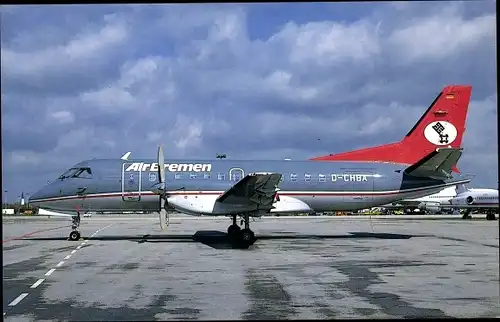 Ak Deutsches Passagierflugzeug, Air Bremen, Saab SF 340A, D-CHBA