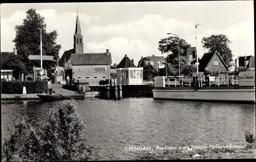 Ak Ilpendam Waterland Nordholland Niederlande, Pontveer over Noord Hollandskanaal