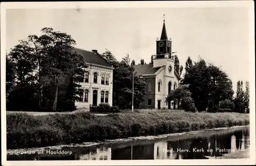 Ak Hoofdorp Nordholland Niederlande, Ned. Herv. Kerk en Pastorie