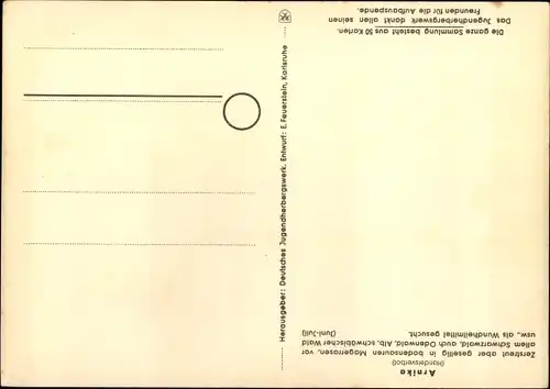 Künstler Ak Arnica, Geschützte Pflanzen und Tiere der Heimat Nr 30, Jugendherbergswerk