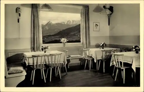 Ak Mittelberg Kleinwalsertal Vorarlberg Österreich, Kaffee Schall, Innenansicht