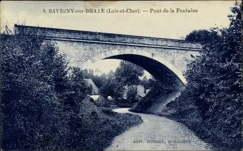Ak Savigny sur Braye Loir et Cher, Pont de la Fontaine