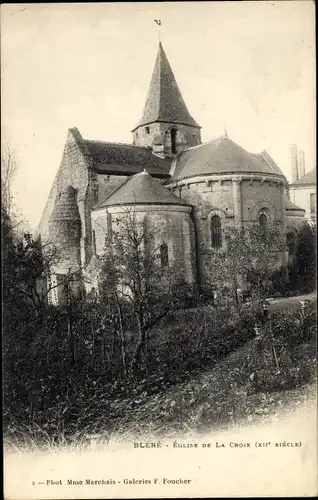 Ak Bléré Indre et Loire, Eglise de la Croix