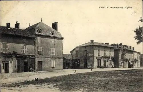 Ak Nantiat Haute Vienne, Place de l'Eglise