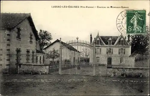 Ak Lussac les Églises Haute Vienne, Chateau de Monsieur Giraud