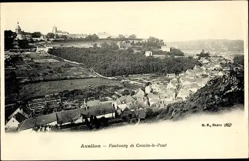Ak Avallon Yonne, Faubourg de Cousin le Pont