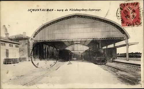 Ak Montauban Tarn et Garonne, Gare Villebourbon