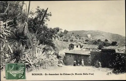 Ak Bormes Var, Les descendant du Chateau