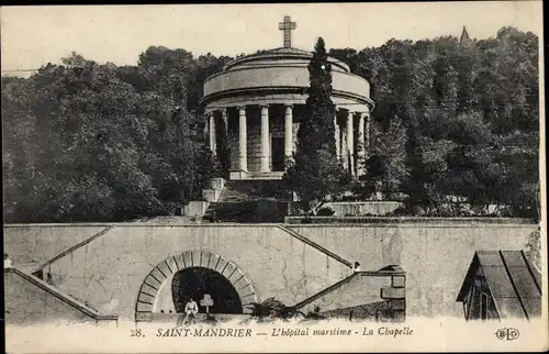 Ak Saint Mandrier Var, L'hopital maritime, La Chapelle