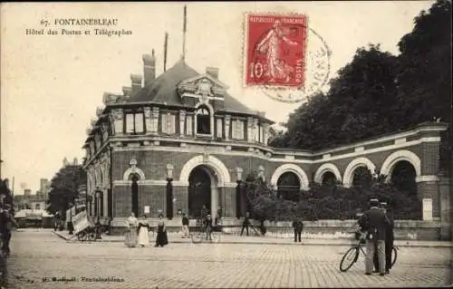 Ak Fontainebleau Seine et Marne, Hotel des Postes et Telegraphes