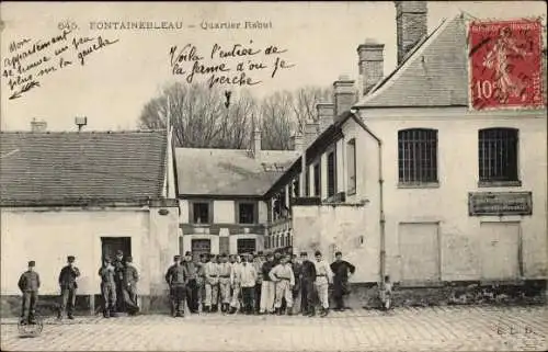 Ak Fontainebleau Seine et Marne, Quartier Rabul