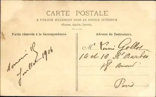 Ak Fontainebleau Seine et Marne, Place Denecourt