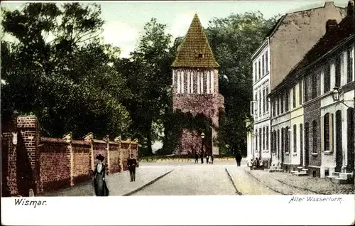 Ak Hansestadt Wismar, Alter Wasserturm