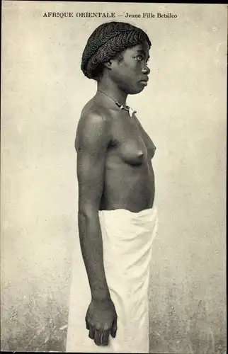 Ak Afrique Orientale, Jeune Fille Betsileo, Portrait