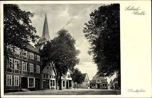 Ak Melle in Niedersachsen, Marktplatz