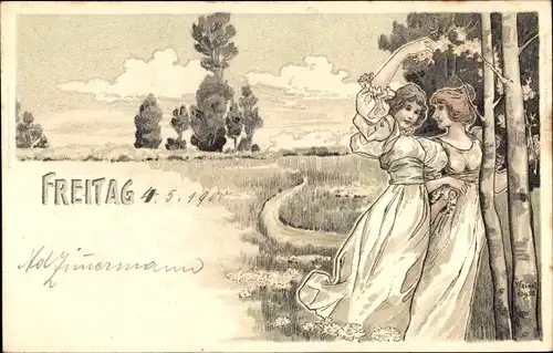 Litho Wochentag Freitag, Allegorie