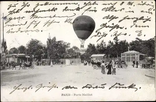 Ak Paris XVI, Porte Maillot, Ballon